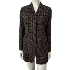 Vintage Emanuel Ungaro Houndstooth Wool Blazer